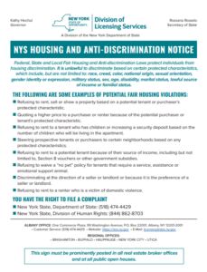 NYS Fairhousing notice